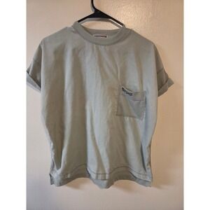 Vintage International Stefano Sportswear‎ Pocket T-Shirt Sage Green Mens Large